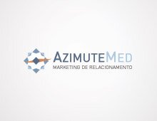 Criação de logotipo, cartão de visita, banner e website para a empresa AzimuteMed